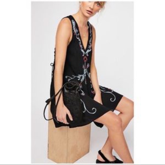 Free People Adelaide Festival Slipdress in Black - Picture 2 of 13